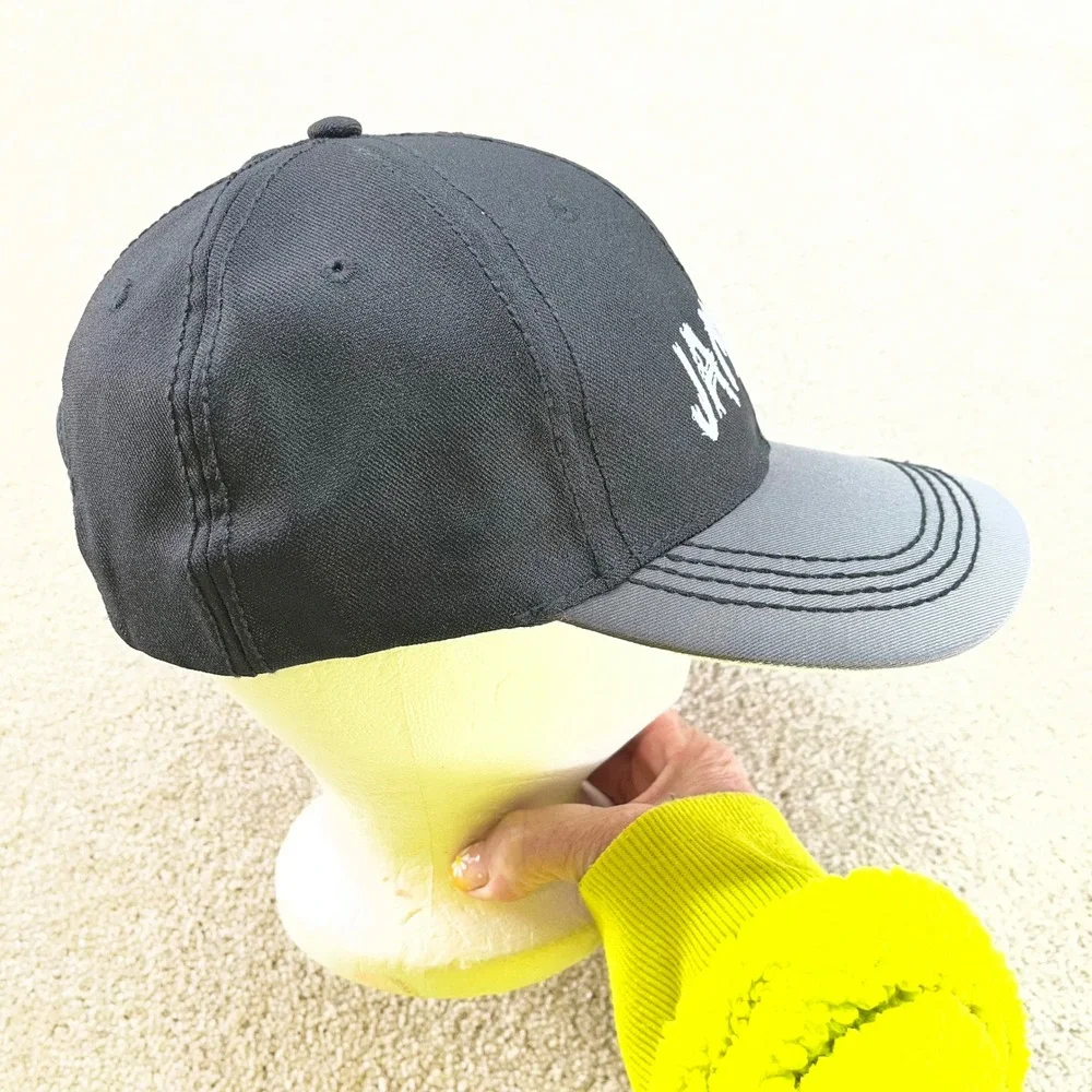 Laid-Back Jamaica Baseball Cap Mens OSFM Black Grey‎ Snapback Hat